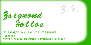 zsigmond hollos business card