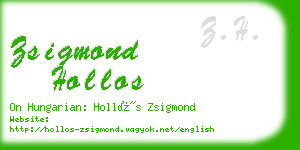zsigmond hollos business card